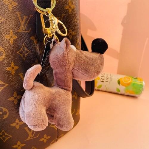 Lovely rose smell Husky & big nose Dog plush toys puppy pendant doll keychain for car stuffed toys