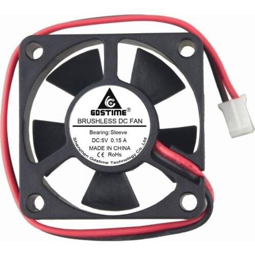 Wholesale 100pcs Mini 3510 35mm 3D Printer Fan 35mm x 10mm Axial Flow Duct Cooling Fan DC 5V 2Pin Brushless Mini Silent Case Fan