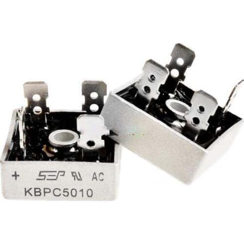 Official Smarian 2PCS/Lot 50A 1000V Metal Case Bridge Rectifier SEP KBPC5010 KBPC3510 Original Wholesale Electronic Diy RC Toy K