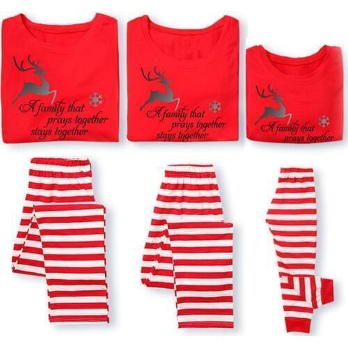 Family Matching Outfits Fashion Christmas Pajamas Set Women Kids Sleepwear Nightwear Family Match dad mom son daughter girl