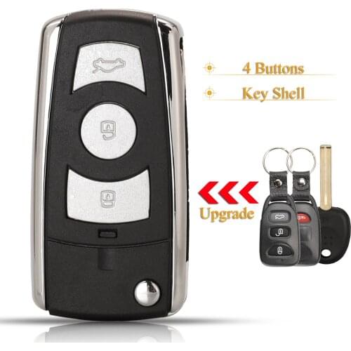 Kutery 4 Buttons Replacement Remote Car Key Shell Cover Case Fob For Kia For Hyundai Sonata Limited