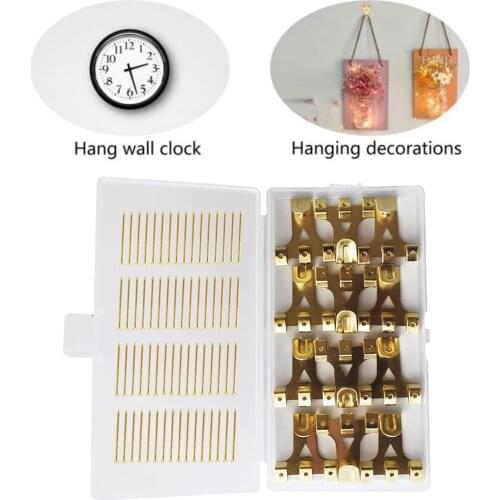 Picture Hangers 20 Pieces Professional Photo Frame Hooks Heavy Duty Picture Hanging Kit with Nails for Wall Mounting Strong