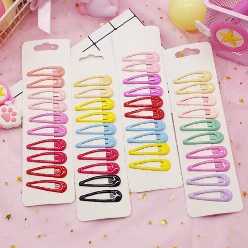 10 pcs Simple Drip BB Clips Baby Girl Hairpins Hair Barrettes Accessories Hairclip Headdress Headwear Children Bobby Pins New