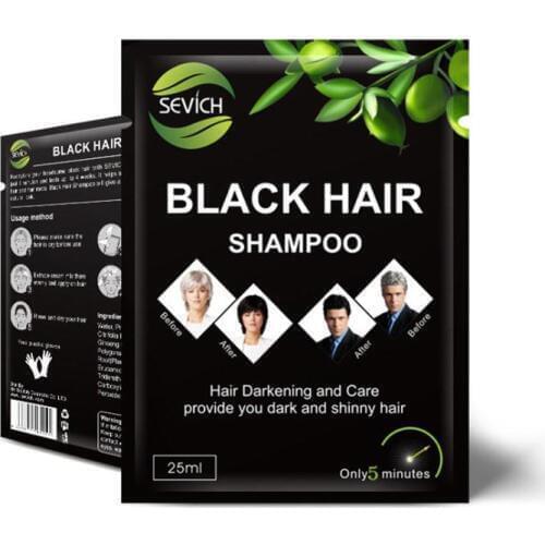 10pcs Black Shampoo Hair Colouring Agent Hair Dye Black Hair Shampoo Natural Hair Strong Gel Cream Hair Dye