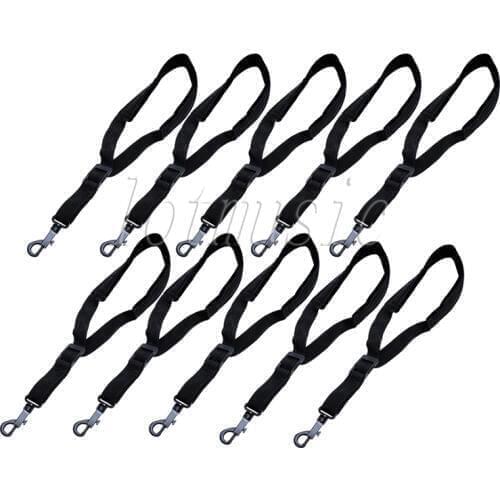 10Pcs Black Nylon Alto Tenor Saxophone Strap Harness Single Shoulder Adjustable