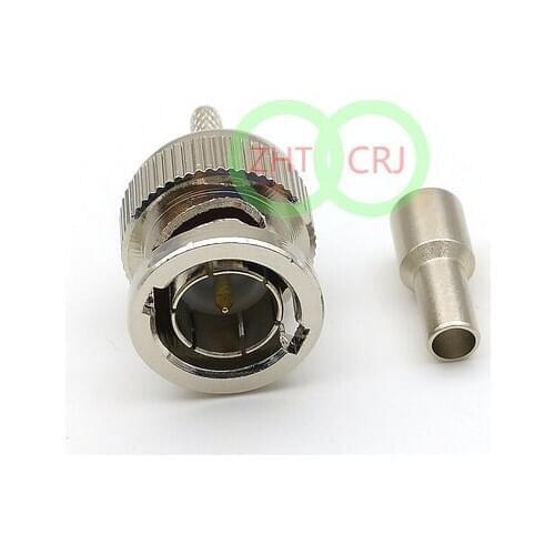 2pcs copper 75 Ohm copper BNC male Plug Crimp LMR100 RG316 RG179 cable ADAPTER