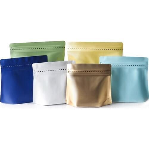 300pcs/lot Empty Tea Bag Aluminum Foil Tea Packaging Pouches Zipper Self Sealing Bags Gift Fruit Food Coffee Bean Packing Bag