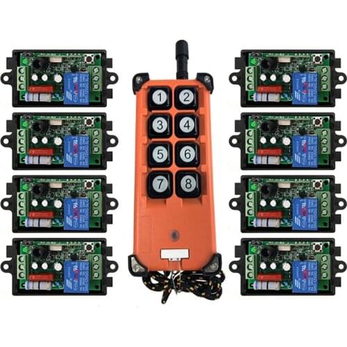 3000m AC 220 V 1CH 1 CH 10A Wireless Remote Control LED Light Switch Relay Output Radio RF Transmitter And 433 MHz Receiver
