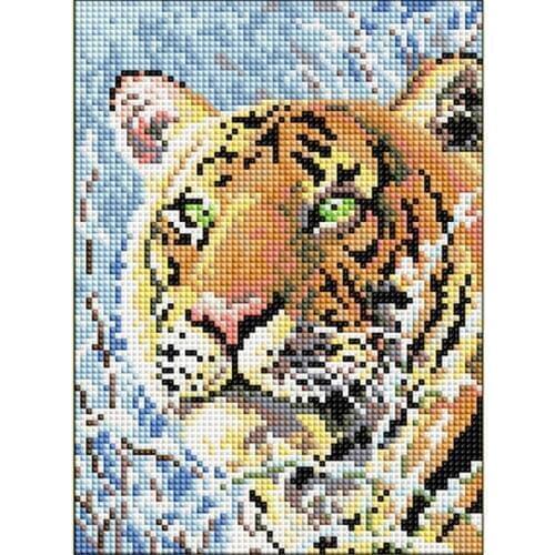 5D Diy Diamond Painting Cross Stitch Full Diamond Embroidery Tiger 3D Diamond Mosaic Pattern Rhinestone Pasted Needlework Resin