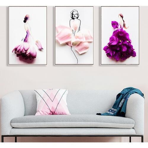 Abstract Beautiful Petal Fairy Canvas Poster And Print Modern Paiting For Living Room Fashion Home Decor Wall Art