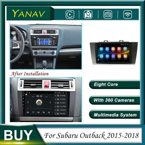 128G Android 2Din Car Radio GPS Navigation with Carplay For Subaru Outback 2015-2018 Stereo Receiver Video Multimedia MP3 Player