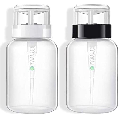 Freeship 3pcs/lot 200ml Push Down Empty Lockable Pump Dispenser Bottle 6.8oz Professional Push Down Liquid Pumping Empty Bottle