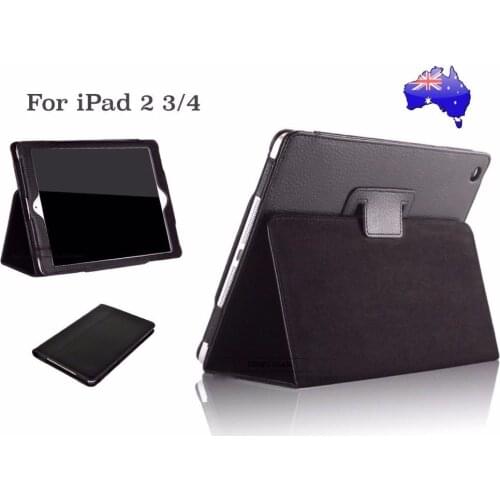 Business Flip Litchi Leather Case For new ipad3 ipad 4 Smart Stand Holder For Apple ipad2 3 4 Magnetic Auto Wake Up Sleep Cover
