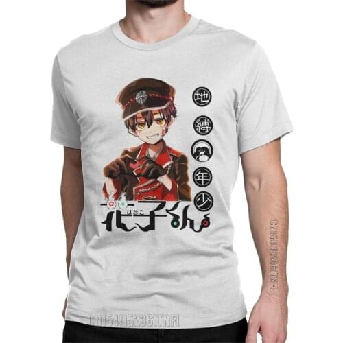Jibaku Shounen Hanako-Kun T-Shirts Men Toilet Bound Hanako Unique 100% Cotton Tee Shirt Round Neck Classic T Shirt Clothing