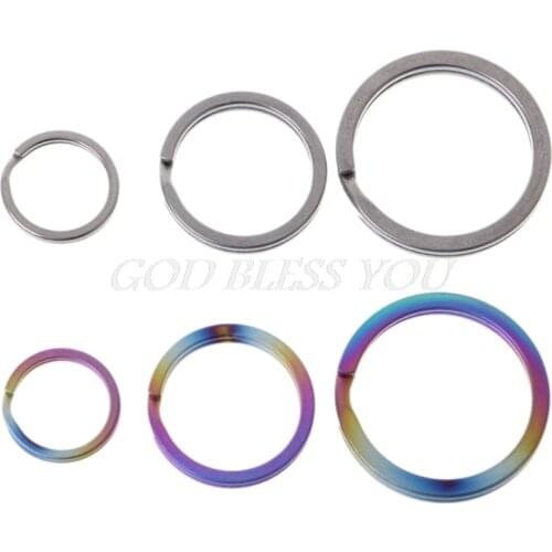 EDC Titanium Alloy Key Ring Pocket Tool Mini Split Keychain Buckle Circle Clip Drop Shipping