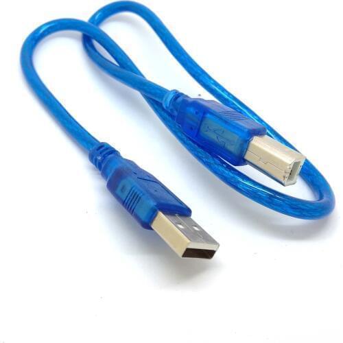 Short USB High Speed 2.0 A to B Male Cable for canon Brother samsung Printer cord 1.5FT 50CM BLUE