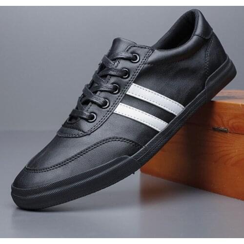 2021 Men Leather Casual Shoes Spring Autumn New Fashion Street Cool Patchwork Double Zippers Trend Flat Skate Shoes Loafers