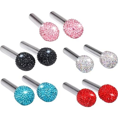 Set of 2 Universal Bling Car Door Lock Pull Bolt Cover Accessories for Women