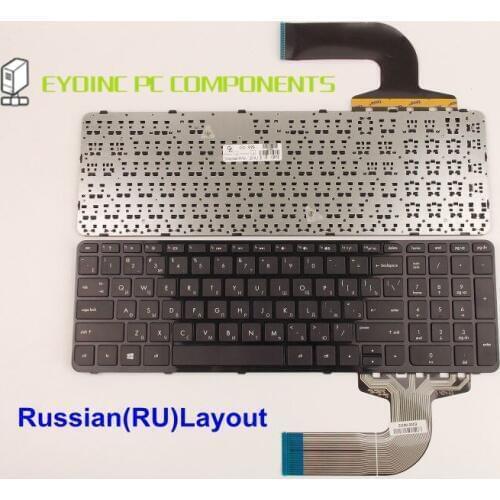 Genuine Laptop Keyboard For HP 9Z.N9HSC.601 PK1314D1A00 NSK-CN6SC 749658-001 With Frame Russian RU Version