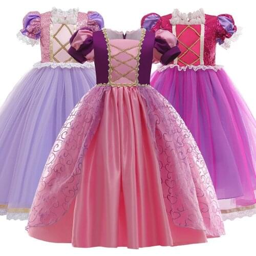 Christmas Dress Girls Costume Fancy Party Princess Cosplay Baby Dresses Children Birthday Evening Cosplay Costume 2 to 10 Years