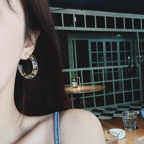 Transparent Circle Earrings No Hole Ear Clips Advanced Acrylic Clip Earring Without Piercing Minimalist Earrings Jewelry CE363