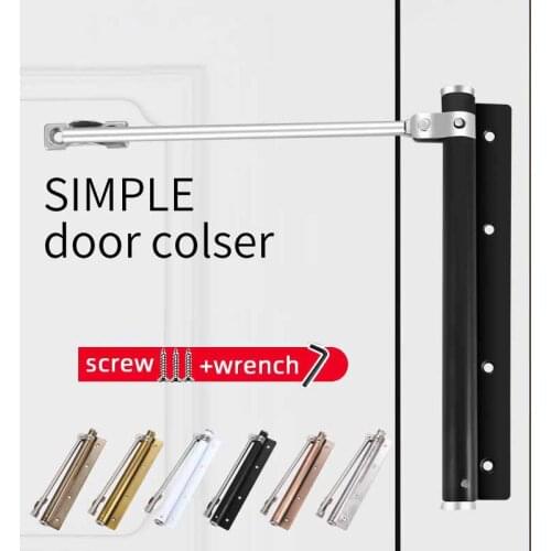 Adjustable Door Closer,Large Automatic Alloy Door Closer,Spring Automatic Door Closing Device,Suitable For Many Types Of Door