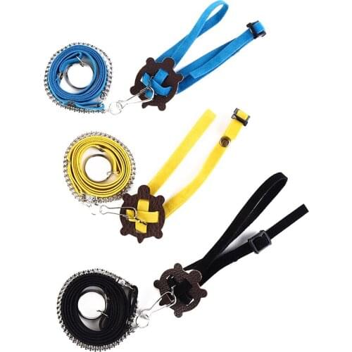 Pet Harness Reptile Leash Turtle Lizard Adjustable Outdoor Training Soft Strap Tortoise Reptile Adjustable Leashes