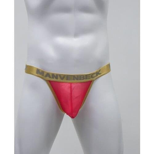 Sexy Mesh Mens Thongs Backless Low Waist See Through G-String T Back Pouch Thin Thong Male Solid Color Underpants