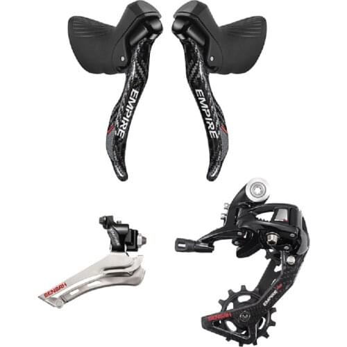 SENSAH EMPIRE carbon Road bike 2*11 Speed Bicycle Shifter Lever Rear Derailleur Groupset 11-28 32 34TCassette flywheel YBN Chain