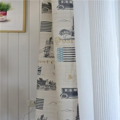 Modern Minimalist European Style Curtains Polyester Cotton Curtains for Printing Living Room Bedroom Study Curtains Custom