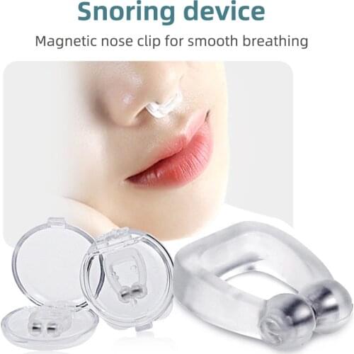 Silicone Magnetic Anti Snoring Nose Clip Tray Sleeping Stopper Device Silicone Anti Snore Antisnoring From snoring