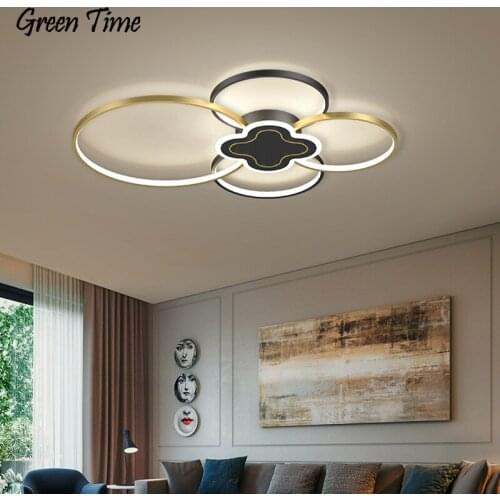 Home Decorate Modern Led Chandeliers For Living room Bedroom Dining room Ceiling Mount Chandelier Lighting Lamp Fixtures Black