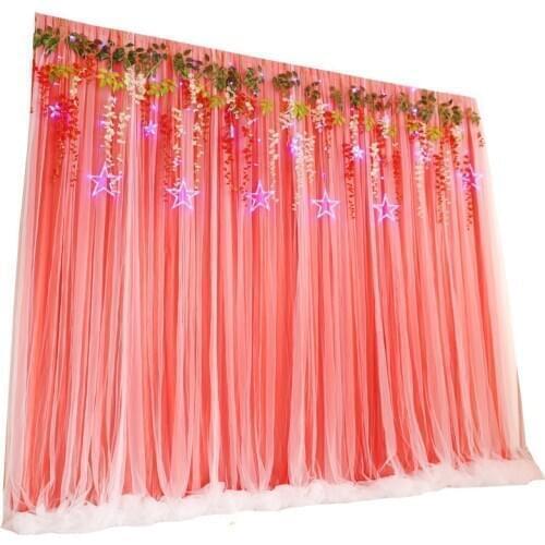 3X3M Wedding Stage Backdrop Decorations Backdrop Birthday Party Curtain Drape Party Decor Detachable Swag With Flowers