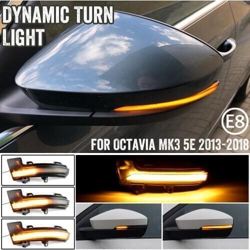 LED Dynamic Turn Signal Light Side Mirror Indicator Blinker Sequential For Skoda Octavia III 5E3 NL3 NR3 Combi 5E5 2012-2018