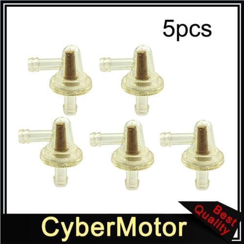 5x 90 Degree 1/4" Fuel Filter For Suzuki Kawasaki Snowmobile Motorcycle Dirt Bike ATV UTV Quad Replace 8423-01-9909