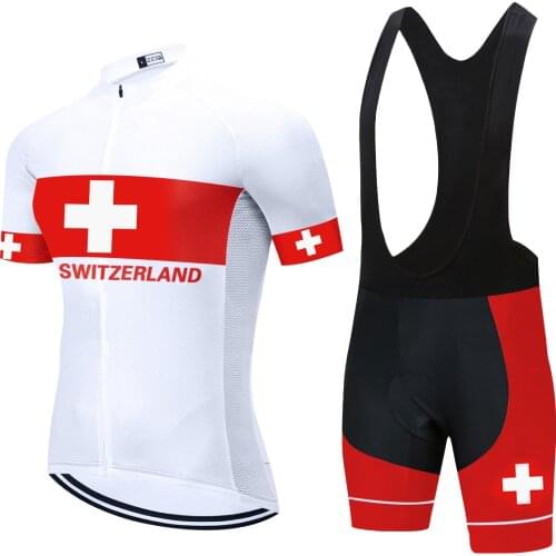 National TEAM Switzerland Cyling Jersey Bike Pants Suit Mens Summer Pro BICYCLING Shirts Maillot Culotte Wear 2021 Sportswear