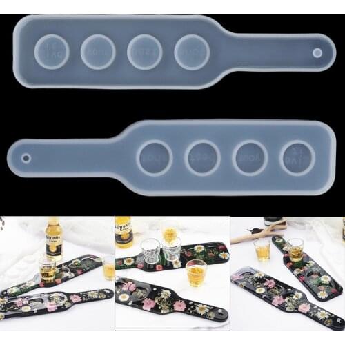 1Pcs Wine Glass Tray Silicone Mold Wine Beer Rack Epoxy Resin Molds for DIY Crafts Crystal UV Epoxy Resin Home Decoration Tool