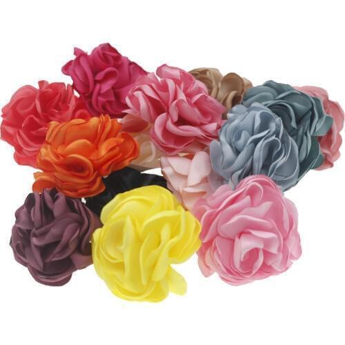 10pcs/lot 5cm DIY Curling flowers Accessory Boutique Wedding decoration flower No Hairclip without headband hair Accessories