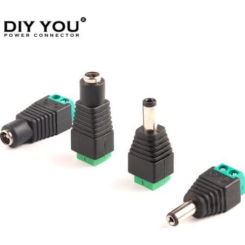 5.5mm*2.1/2.5 Female/Male DC Connector Power Adapter socket/Plug Cable Connectors for 3528/5050/5730 led strip light TV Cameras