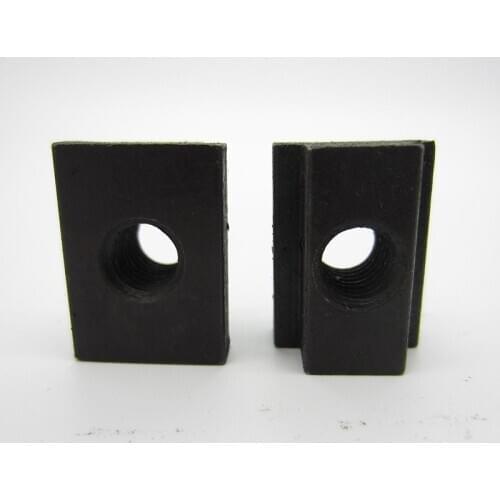 5pcs M8 M10 M12 Oxide Finish black 45 steel Square Nuts High Hardness Threads T-slots In Machine Tool Tables