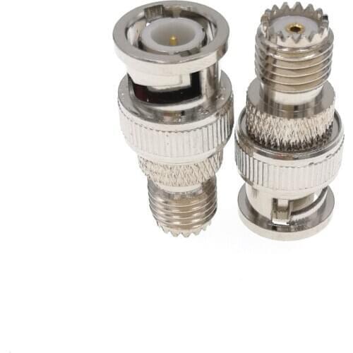 50pcs BNC Male Plug To Mini UHF MiniUHF Female Jack Center RF Adapter Connector