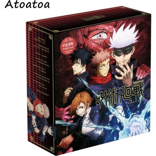 Anime Jujutsu Kaisen Poster Collection Toy Gift BOX badge Pin Postcard Props card water Cup Keychain Bookmark gift bags