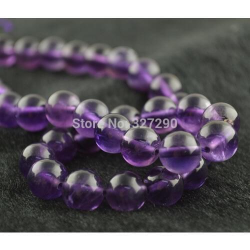 Grade AAA Natural Purple Crystal 10mm Round Shape Strand Loose Beads High Fashion DIY Beads 2pc/lot