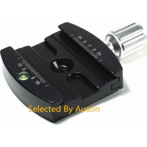 60MM Quick Release Clamp Adapter w M6 Screw For Quick Release Plate PU60 PU70 Tripod Monopod Ball Head Arca Swiss RRS Compatible