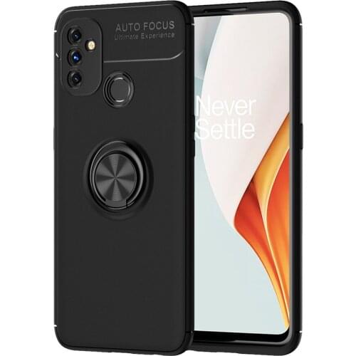 For OnePlus Nord N100 Case Luxury Ring Back Cover Soft ShockProof Silicone Case For OnePlus Nord N100 Phone Cases