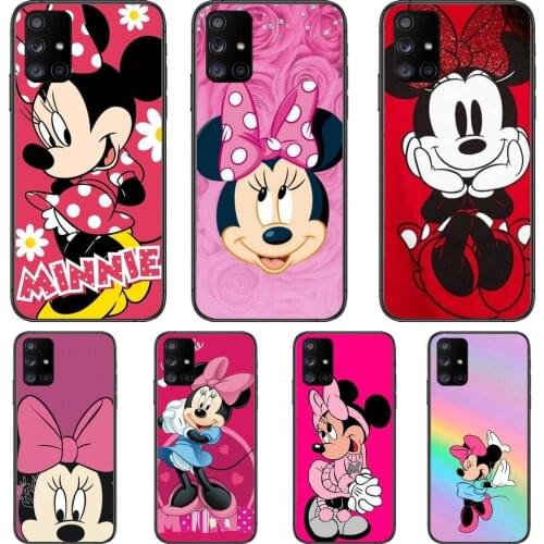 Pink Minnie Mouse Phone Case Hull For Samsung Galaxy A50 A51 A20 A71 A70 A40 A30 A31 A80 E 5G S Black Shell Art Cell Cove