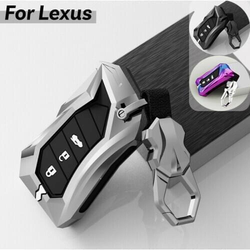 Zinc Alloy Car Key Case For Lexus UX200 UX250h ES200 ES300h ES350 US200 US260h 2018 2019 Remote Fob Cover Protector Keychain Bag