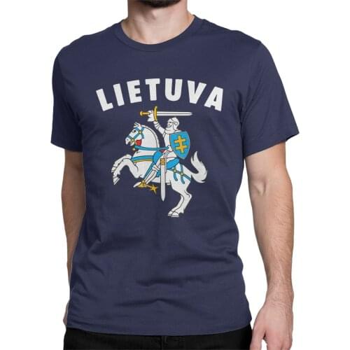 Mens Lietuva Lithuania Coat Of Arms T Shirts Lithuanian 100% Cotton Clothes Vintage Short Sleeve Crew Neck Tees 6XL T-Shirt