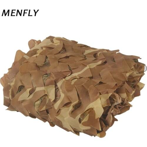 MENFLY Desert Hunt Camouflage Net 3M Wide with Mesh Netting Behind Camo Awning Network Camouflaged Tent Carport Shade Grid