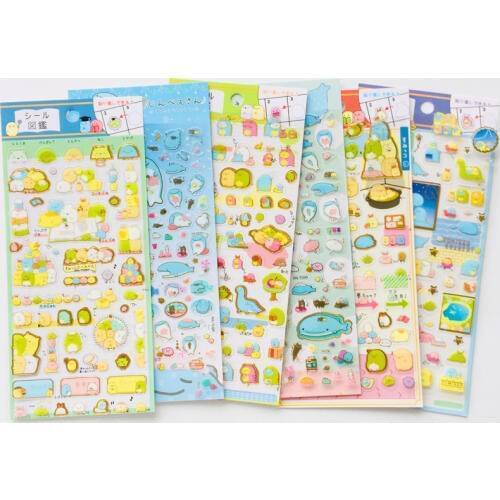 Kawaii Sumikko Gurashi Whale Bullet Journal Decorative Stationery PVC Stickers Scrapbooking DIY Diary Album Stick Label